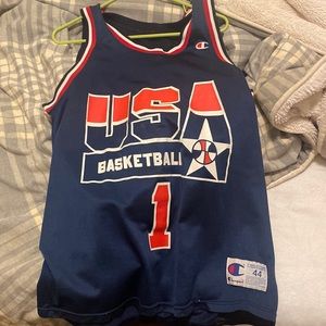 Vintage Team USA Jersey Size 44 Hardaway